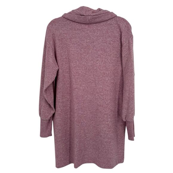 Anthropologie Maeve Knit Cowl Neck Tunic Sweater Heathered Pink Size Small - Picture 6 of 8